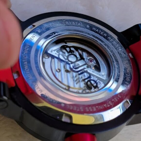 ⬇️PD⬇️REDLINE TORQUE SPORT AUTOMATIC MOVEMENT 21 JEWELS  W/R 10ATM MEN - Picture 10 of 11